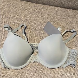 Gap Tshirt Lace Bra Light Blue NWT